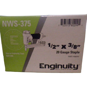 2 Boxes Enginuity 1/2" x 3/8" 20 Gauge Staples, 5000/Box NWS-375 Part #650741